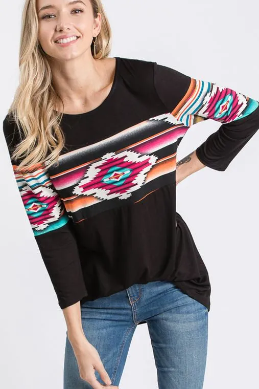 Arizona Bonfire Aztec Top