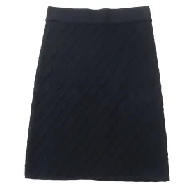 Balenciaga Rayon Knit Tight Skirt Black 34