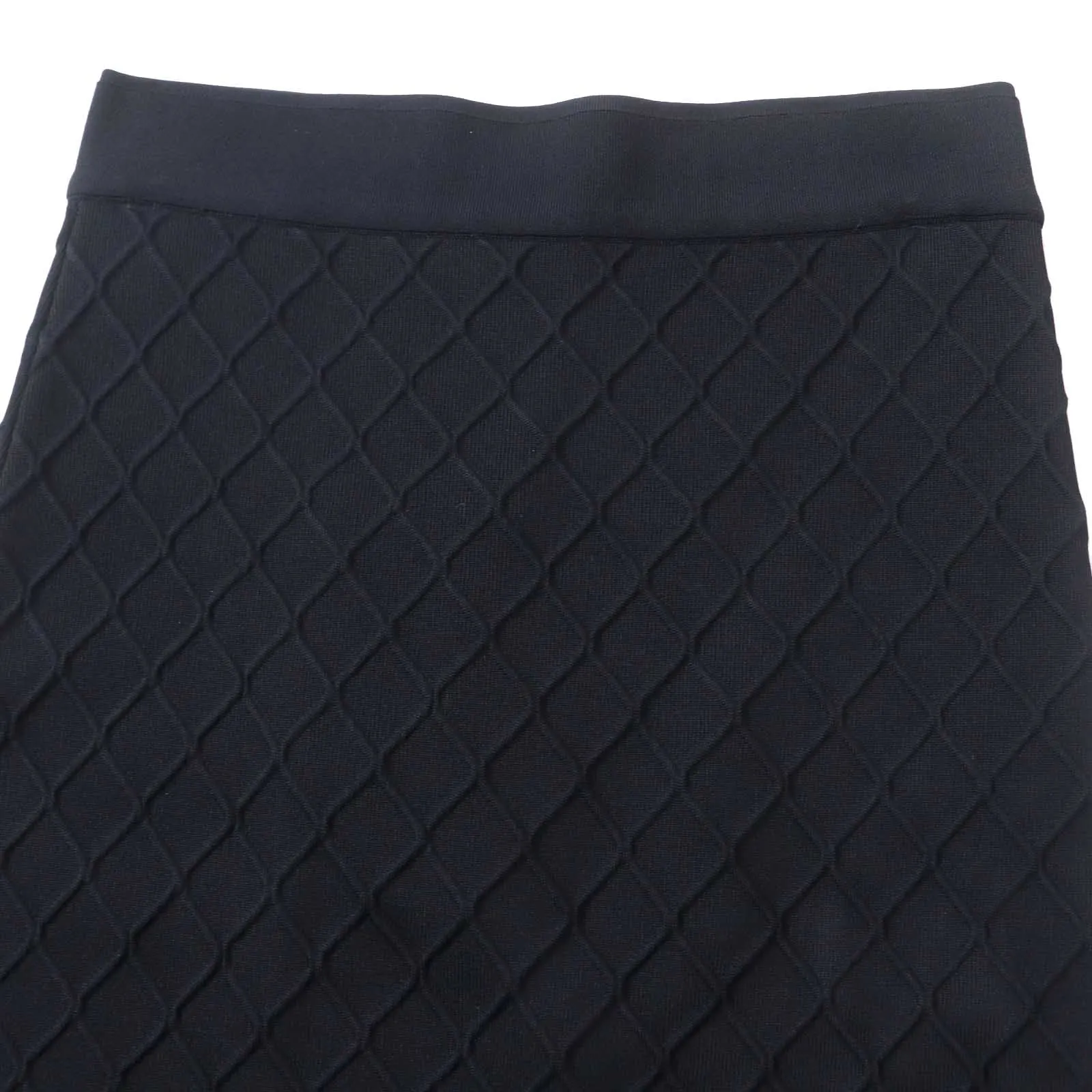 Balenciaga Rayon Knit Tight Skirt Black 34