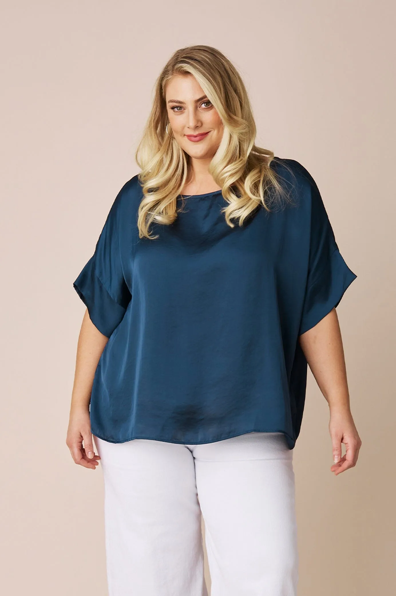 Bianca Short Sleeve Top Navy