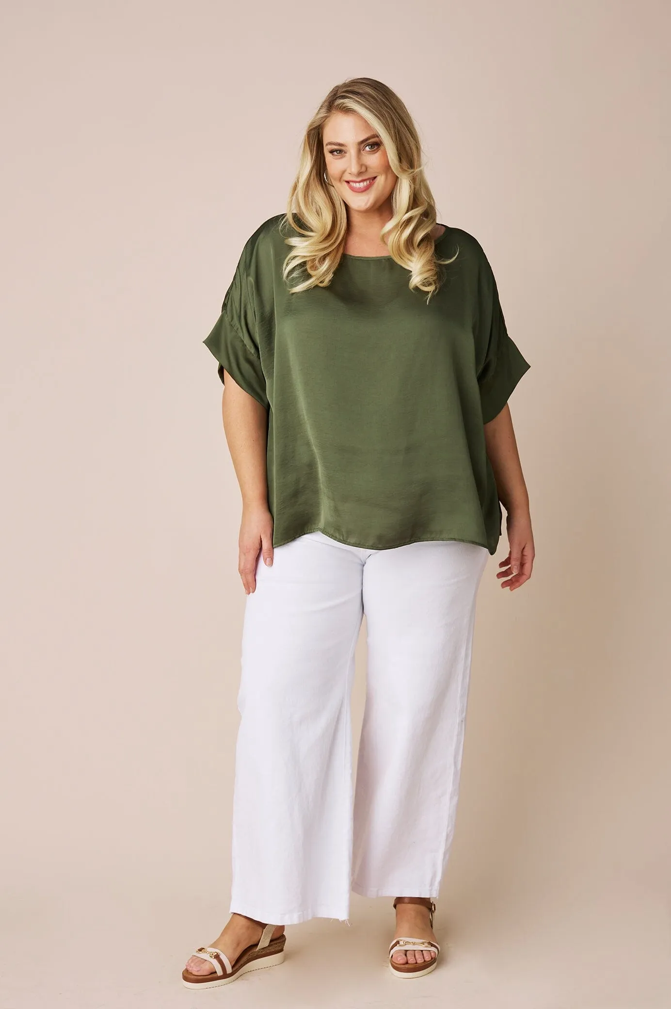 Bianca Short Sleeve Top Olive