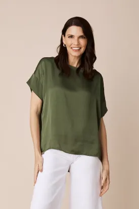 Bianca Short Sleeve Top Olive