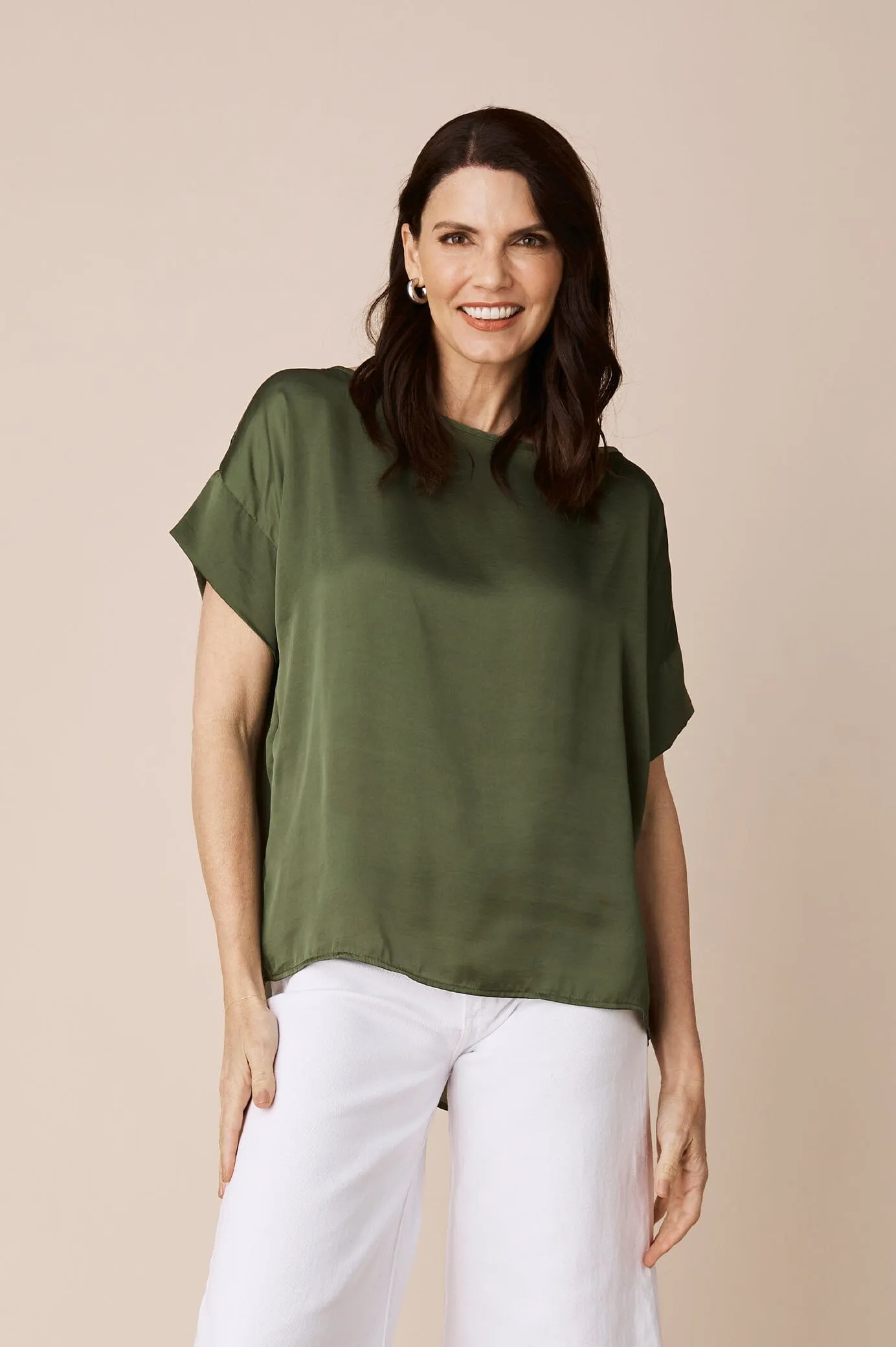 Bianca Short Sleeve Top Olive