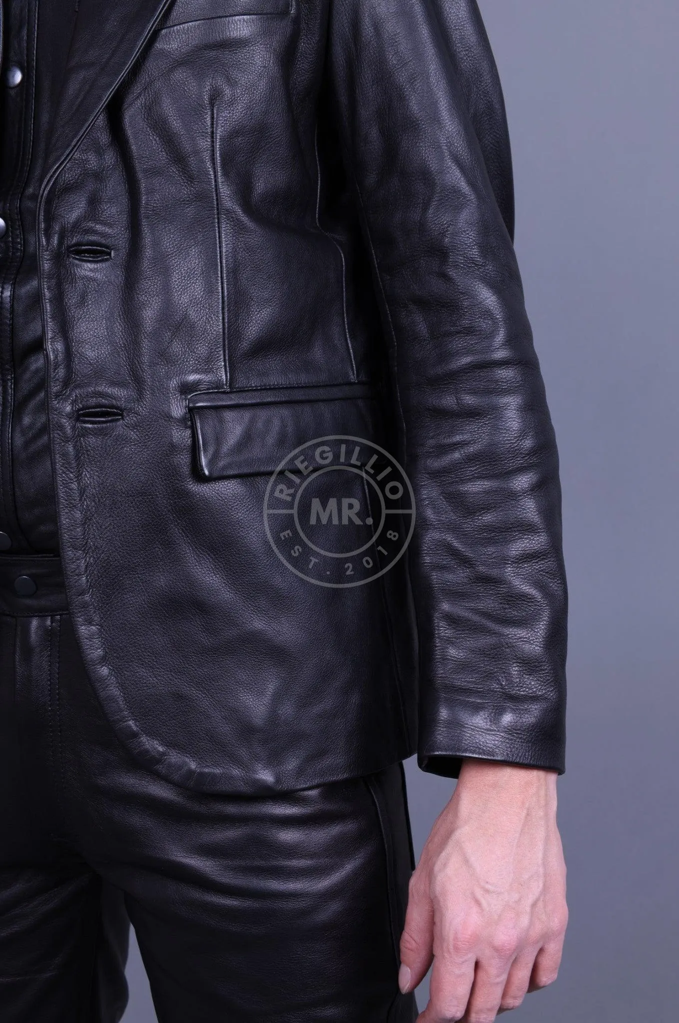 Black Leather Blazer