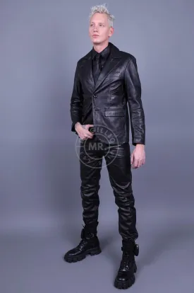 Black Leather Blazer