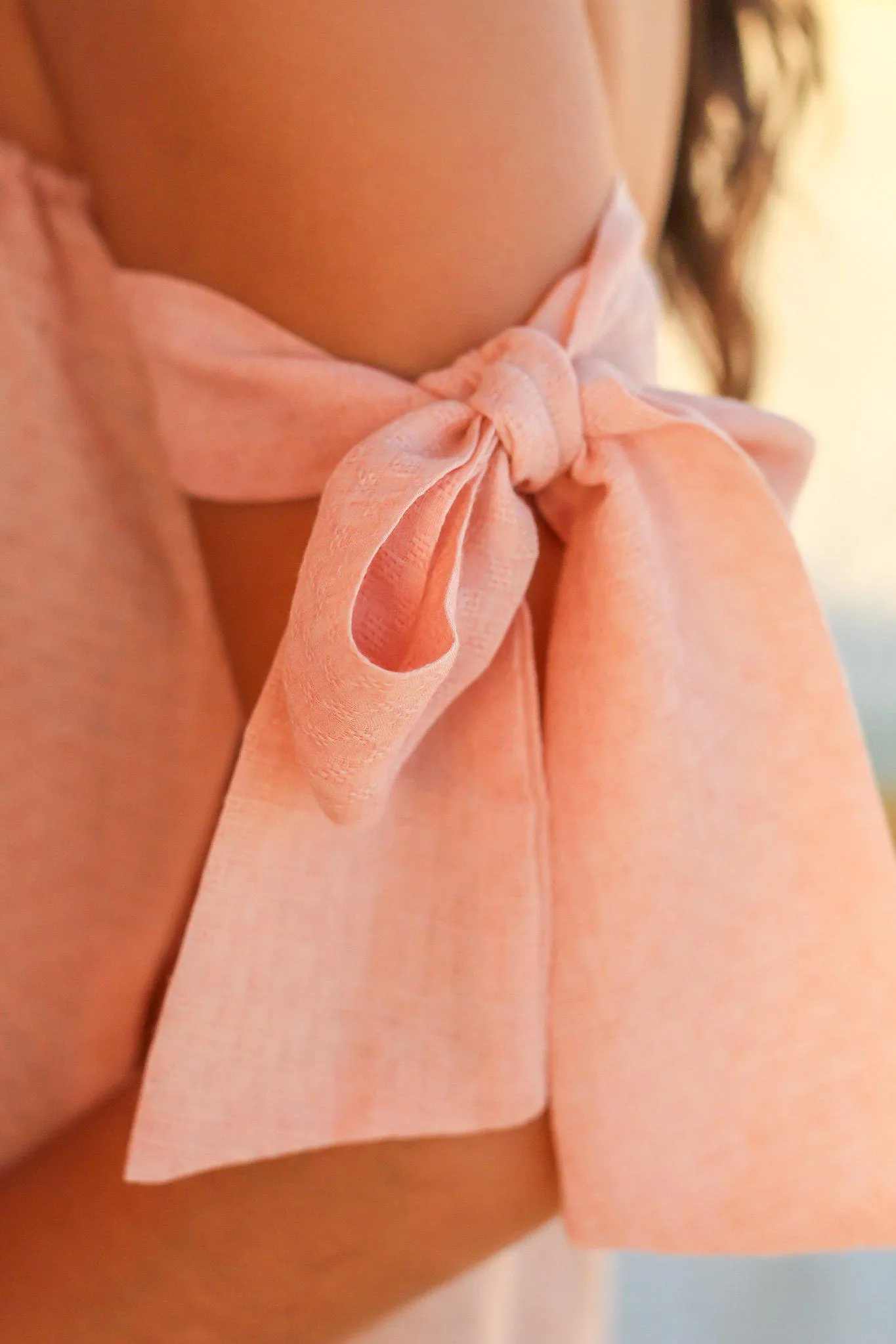 Blush Off Shoulder Tie Top