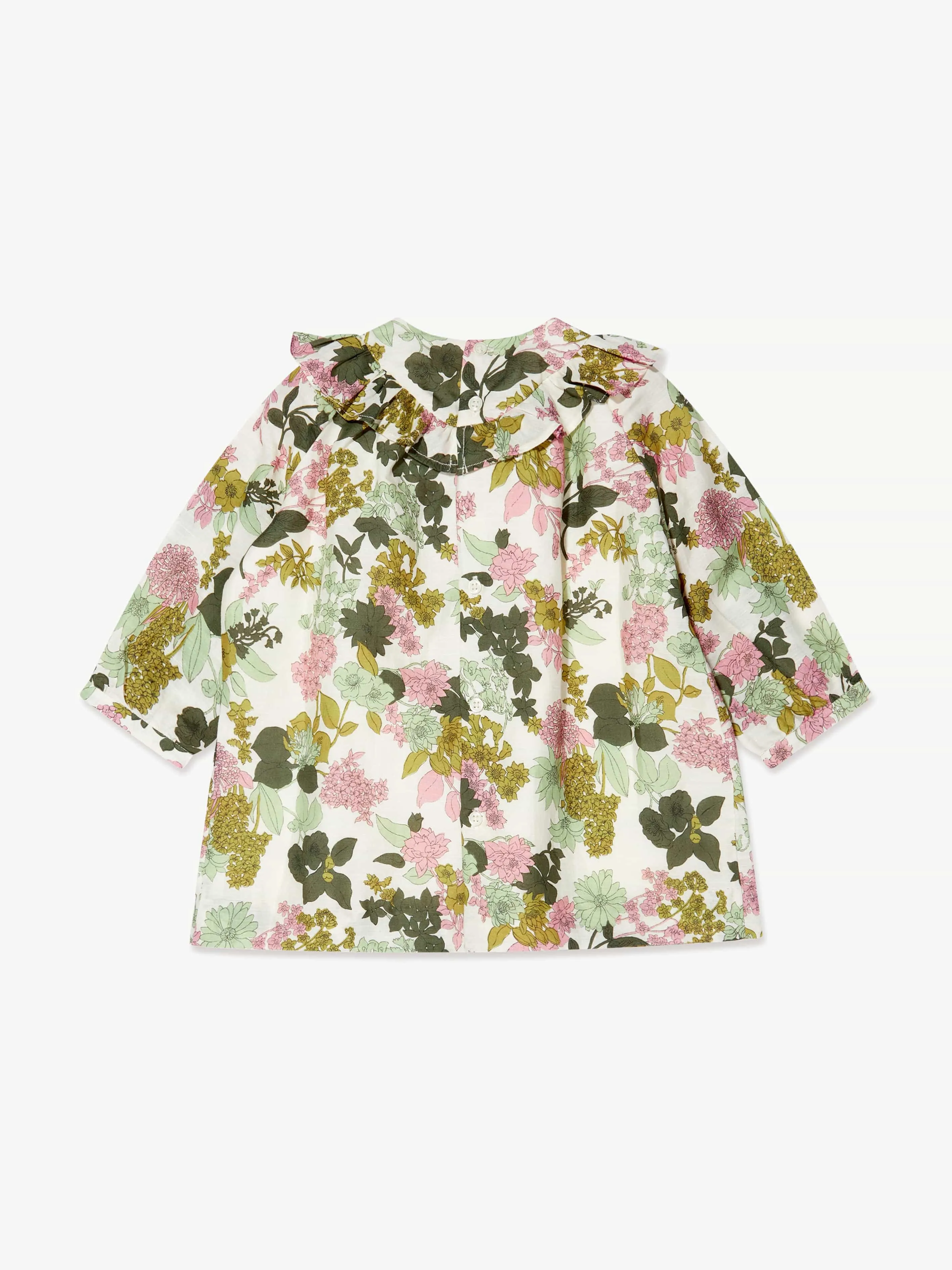 Bonpoint Baby Girls Floral Falbali Dress in Multicolour