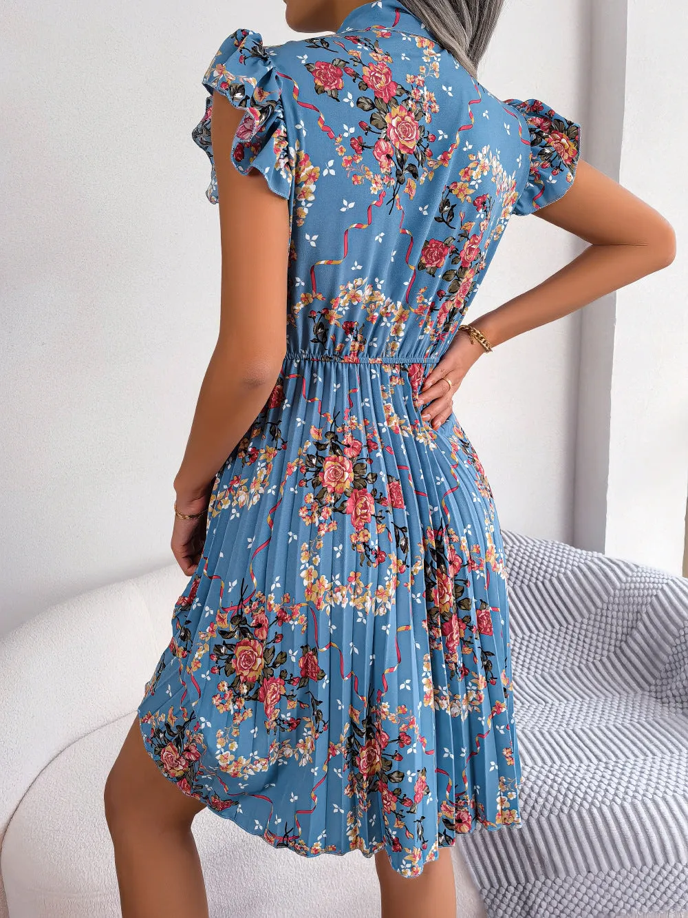 Bow Tie Floral Resort Dress