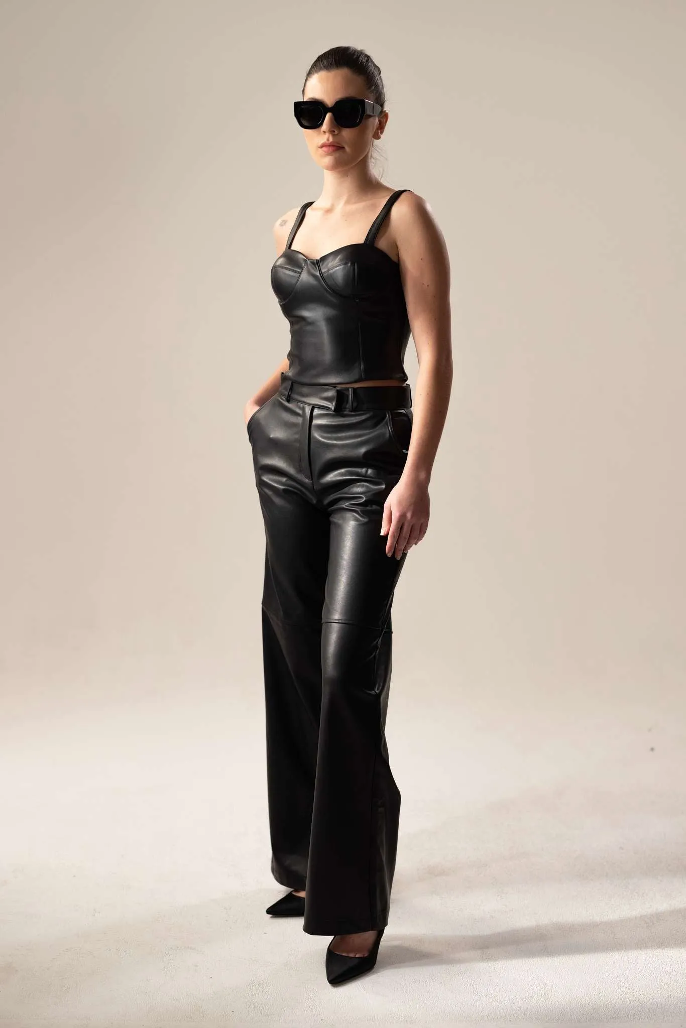 CHIARA VEGAN LEATHER PANTS