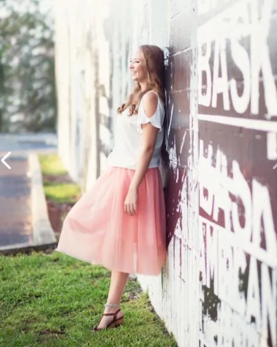 Colette Milky Pink Soft Tulle Skirt - Midi