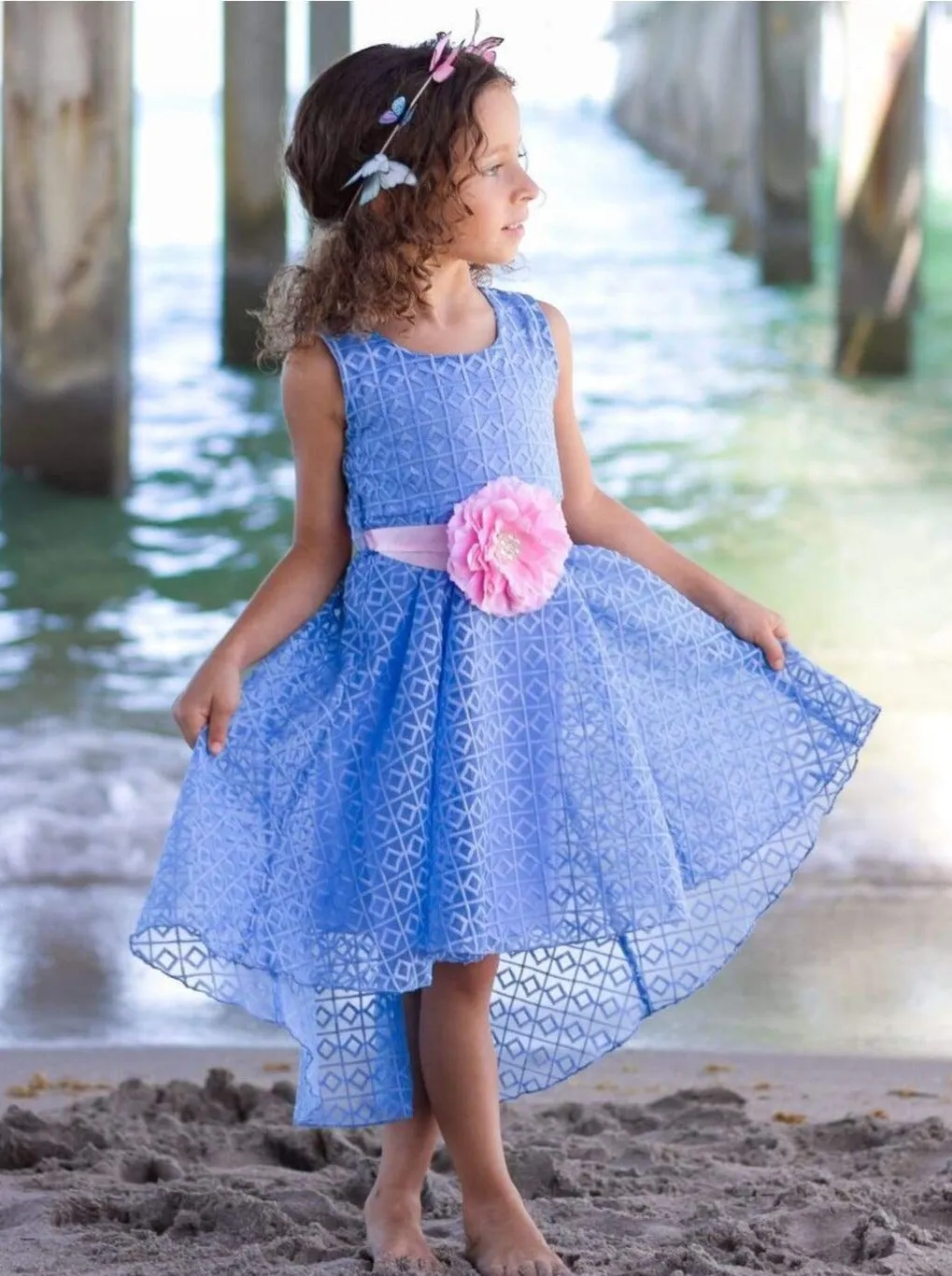 Girls By The Pacific Blue Dress