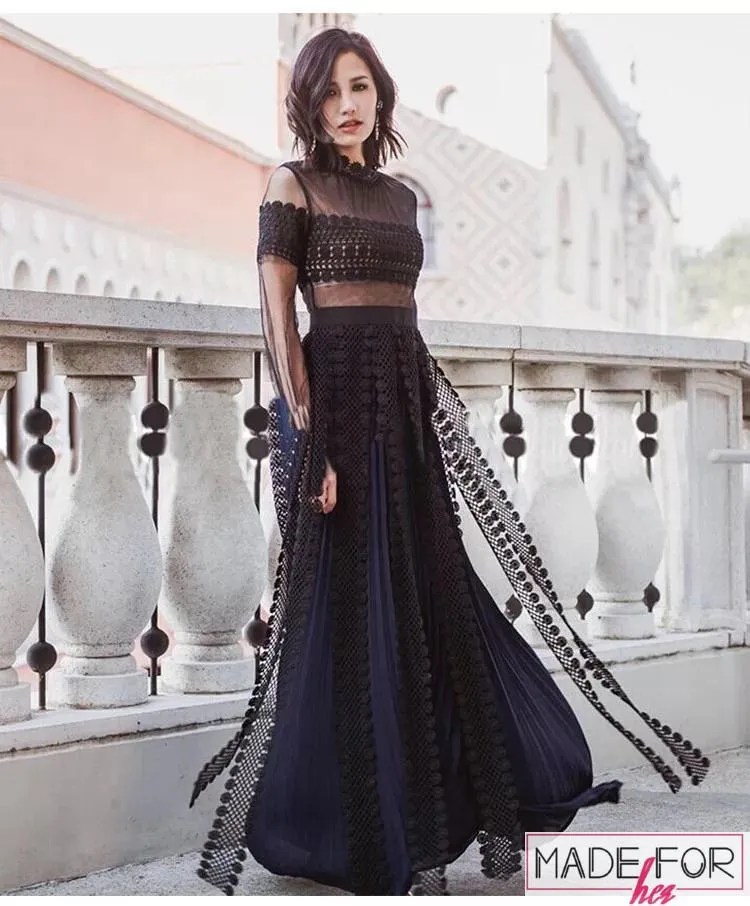 Harshali Zine In Our Lace Patchwork Maxi Dress