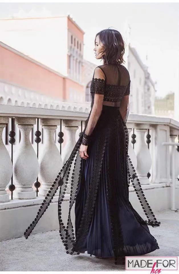 Harshali Zine In Our Lace Patchwork Maxi Dress