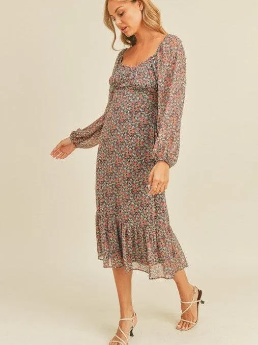 Imagine That Sweetheart Floral Midi Dress