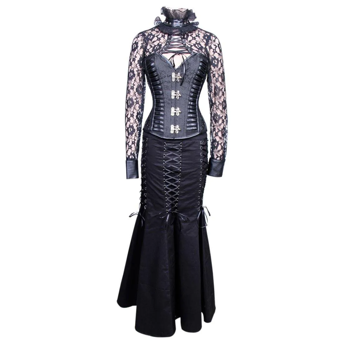 Jacinta Gothic Authentic Steel Boned Overbust Corset Dress