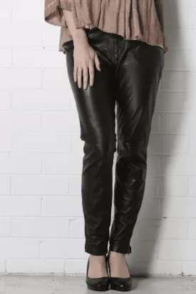 JADE Leather Pants - Black