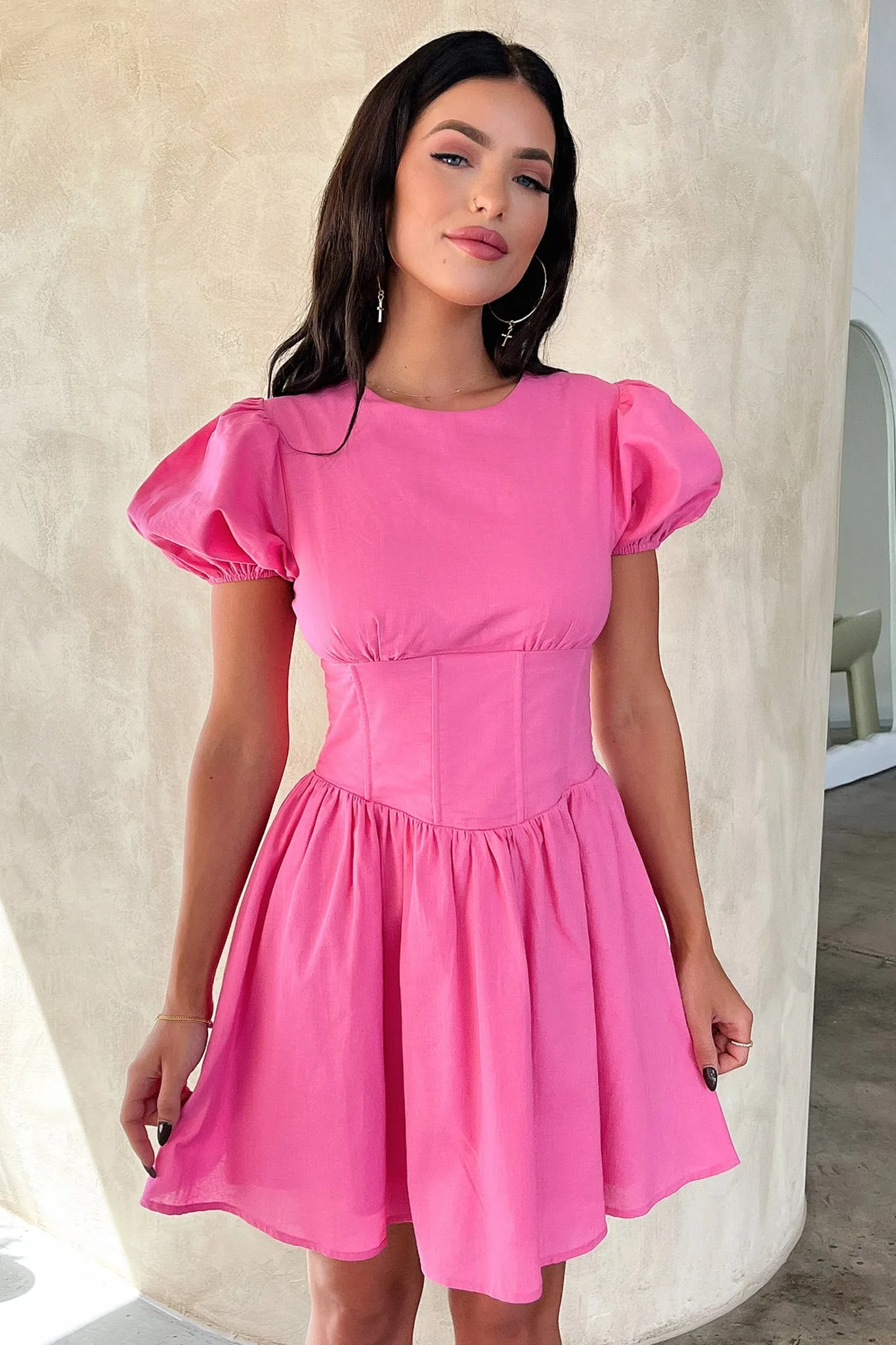 Jordyn Dress - Hot Pink