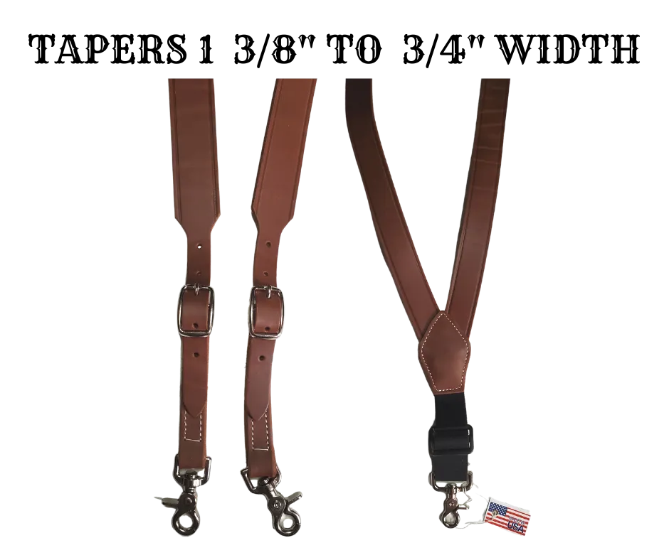 Leather Suspenders Made in USA