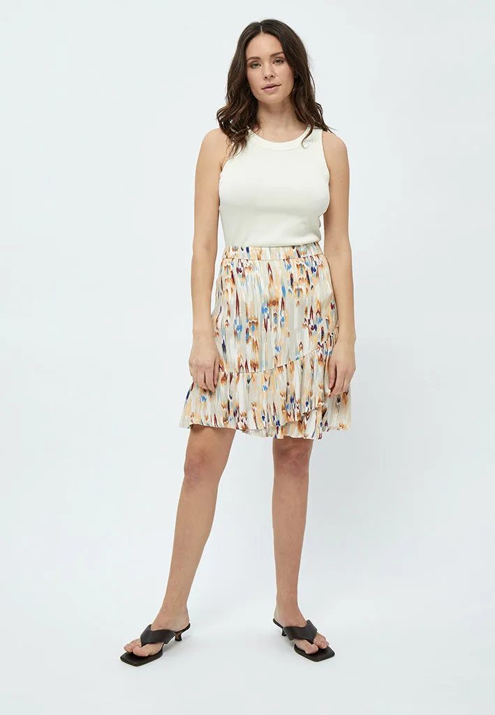 Mahogany Skirt - Feather Gray Print