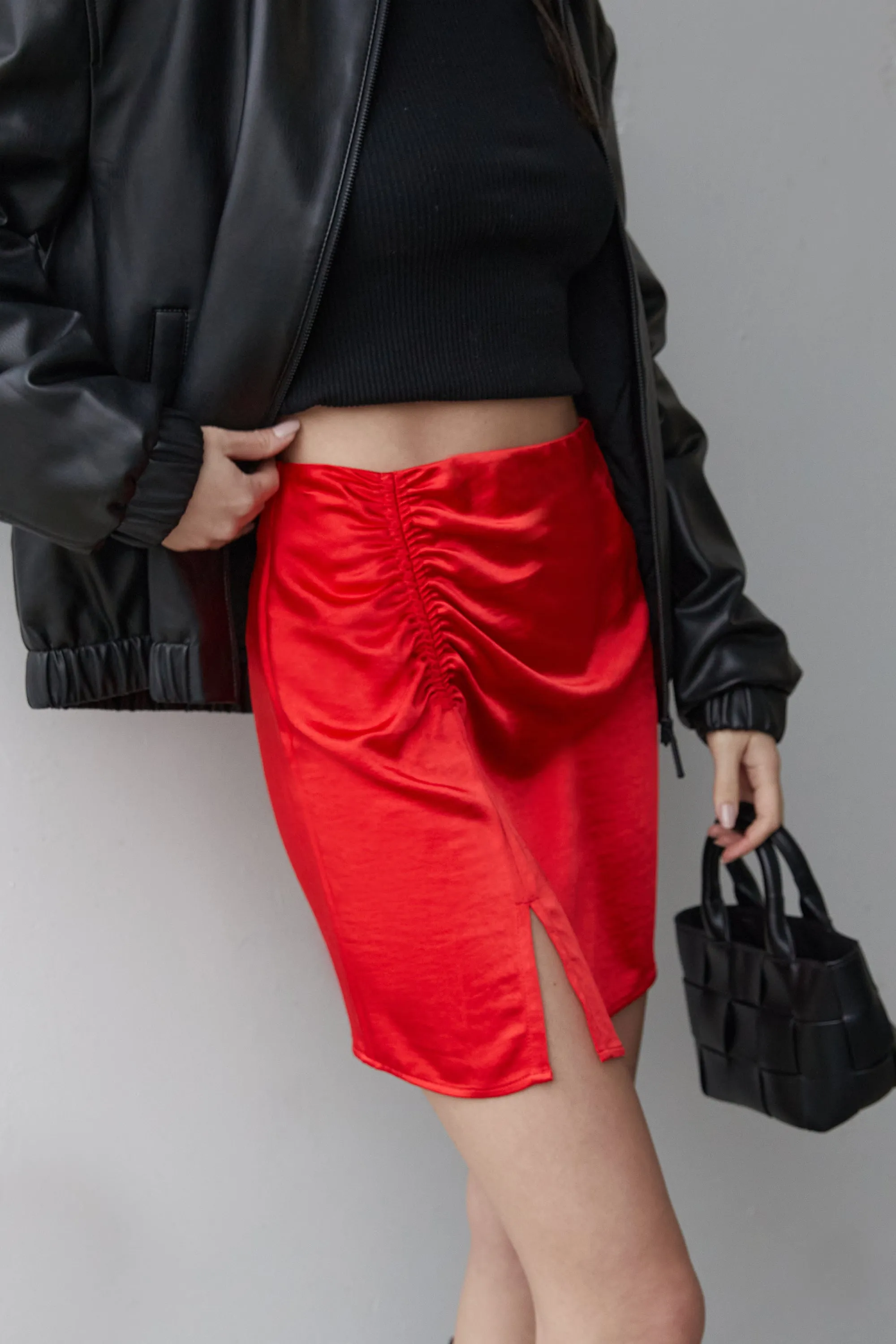 MINI SATIN SKIRT