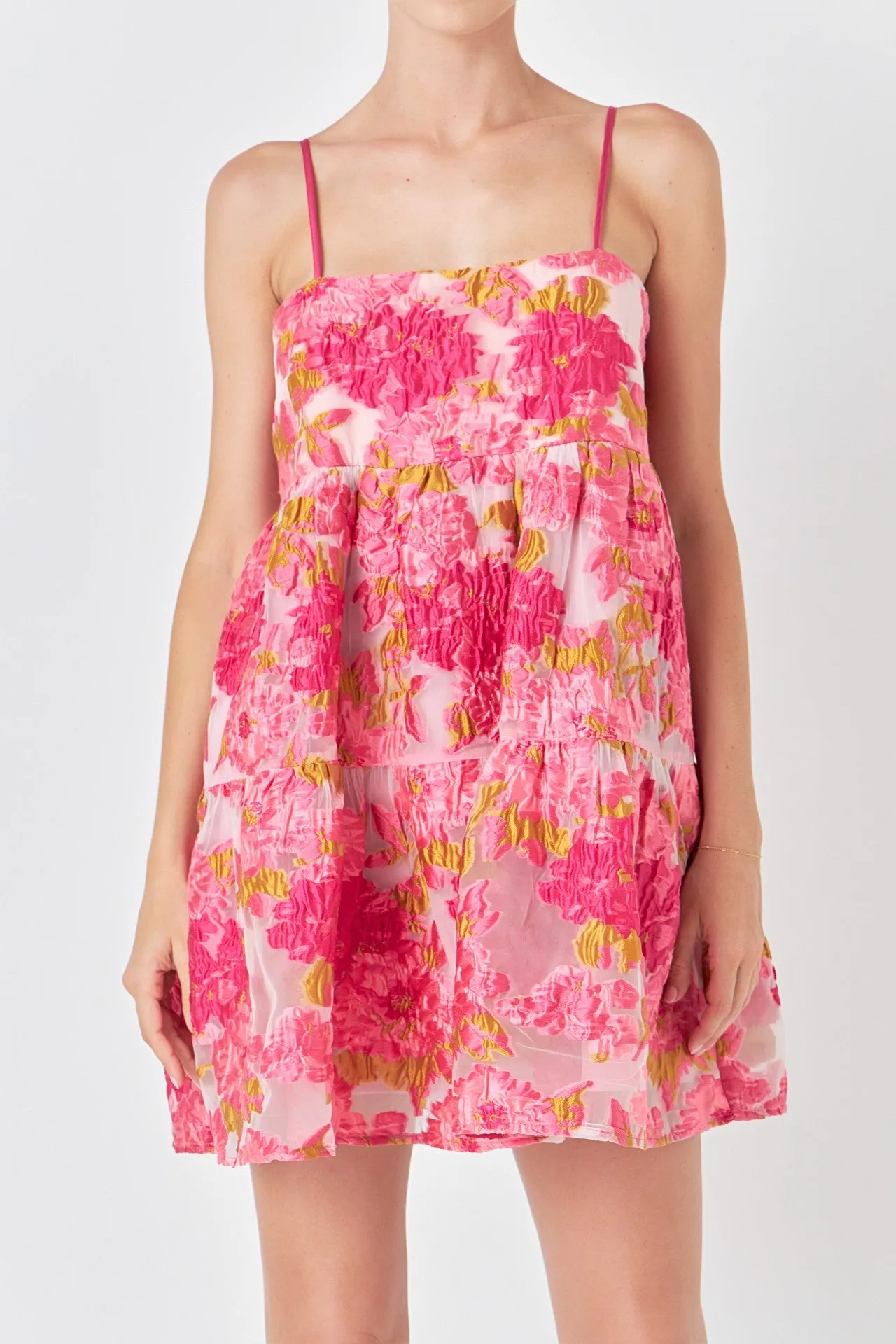 Mollie Floral Organza Mini Dress