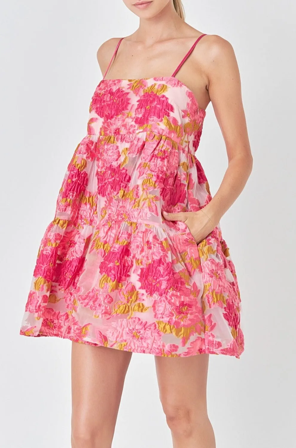 Mollie Floral Organza Mini Dress