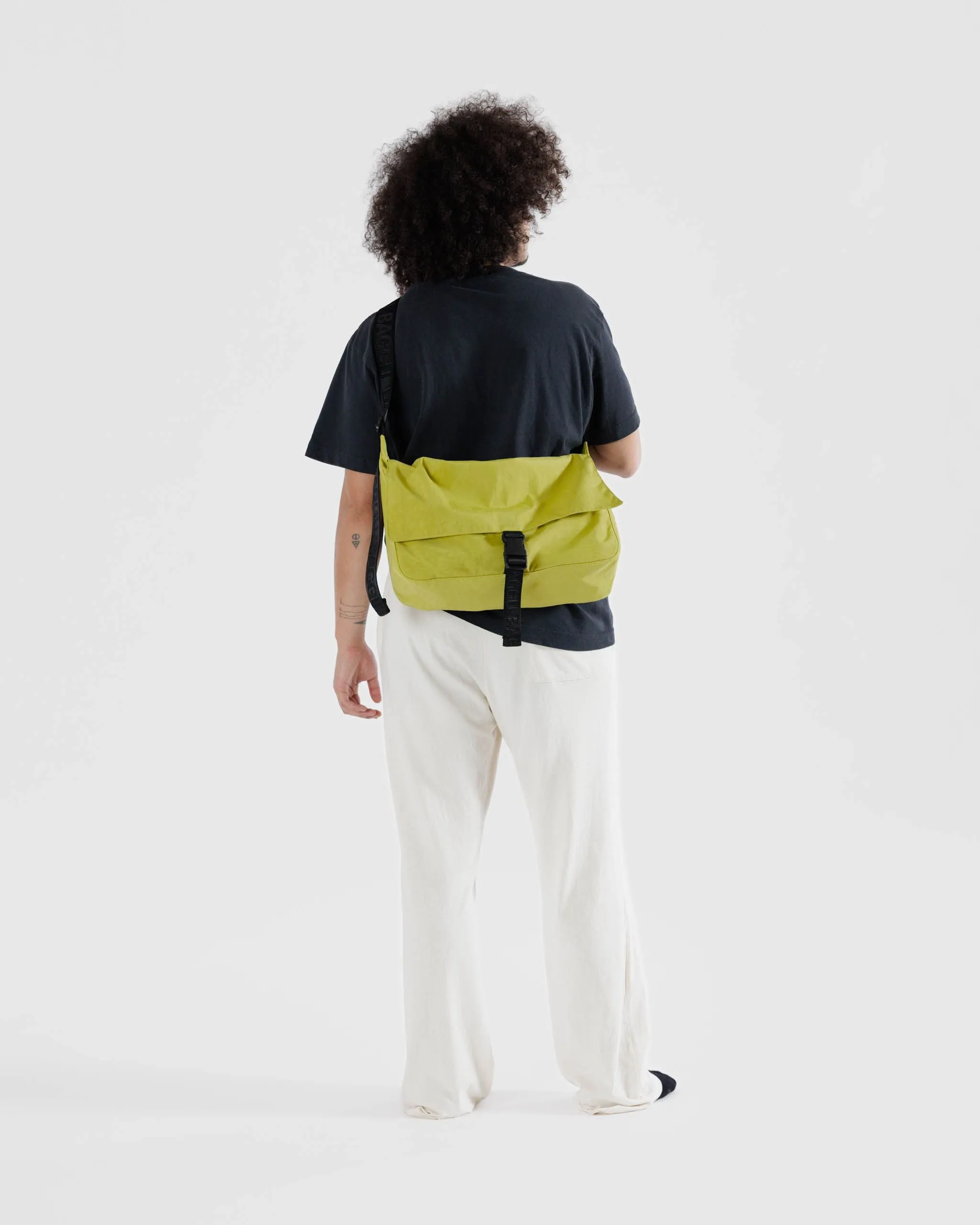 Nylon Messenger Bag - Lemongrass