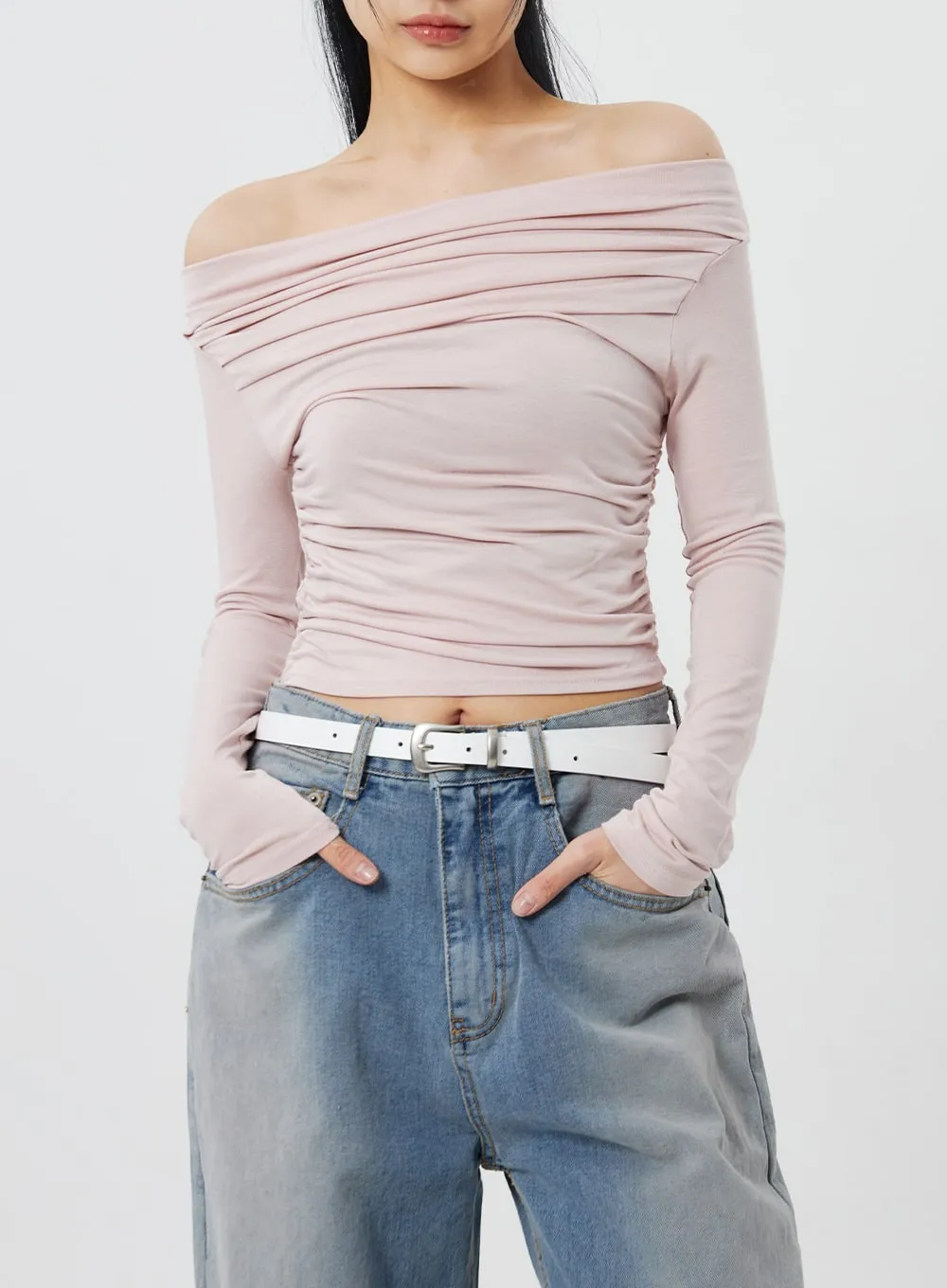 Off-Shoulder Cropped Top CF322