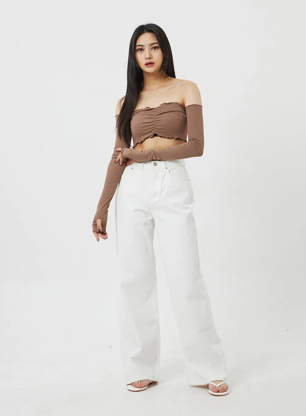 Off-Shoulder Wavy Top BF323