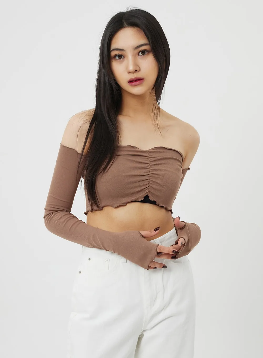 Off-Shoulder Wavy Top BF323