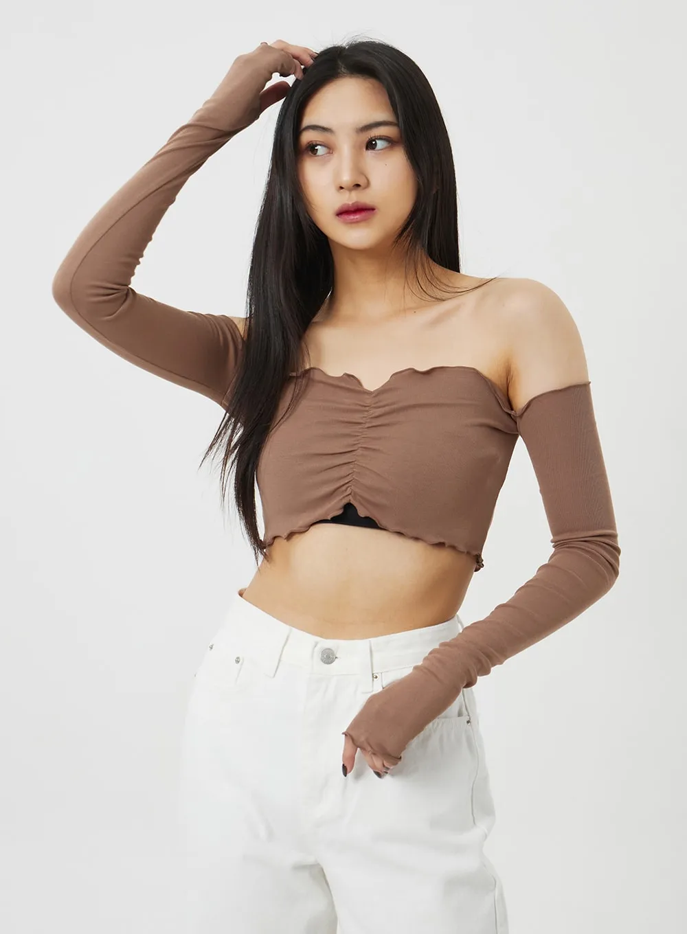 Off-Shoulder Wavy Top BF323