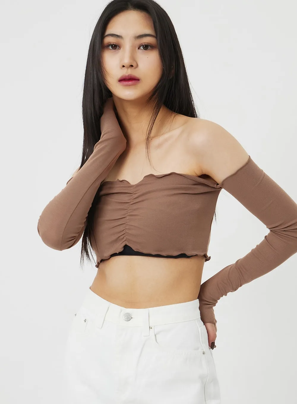 Off-Shoulder Wavy Top BF323