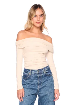 off the shoulder gathered top