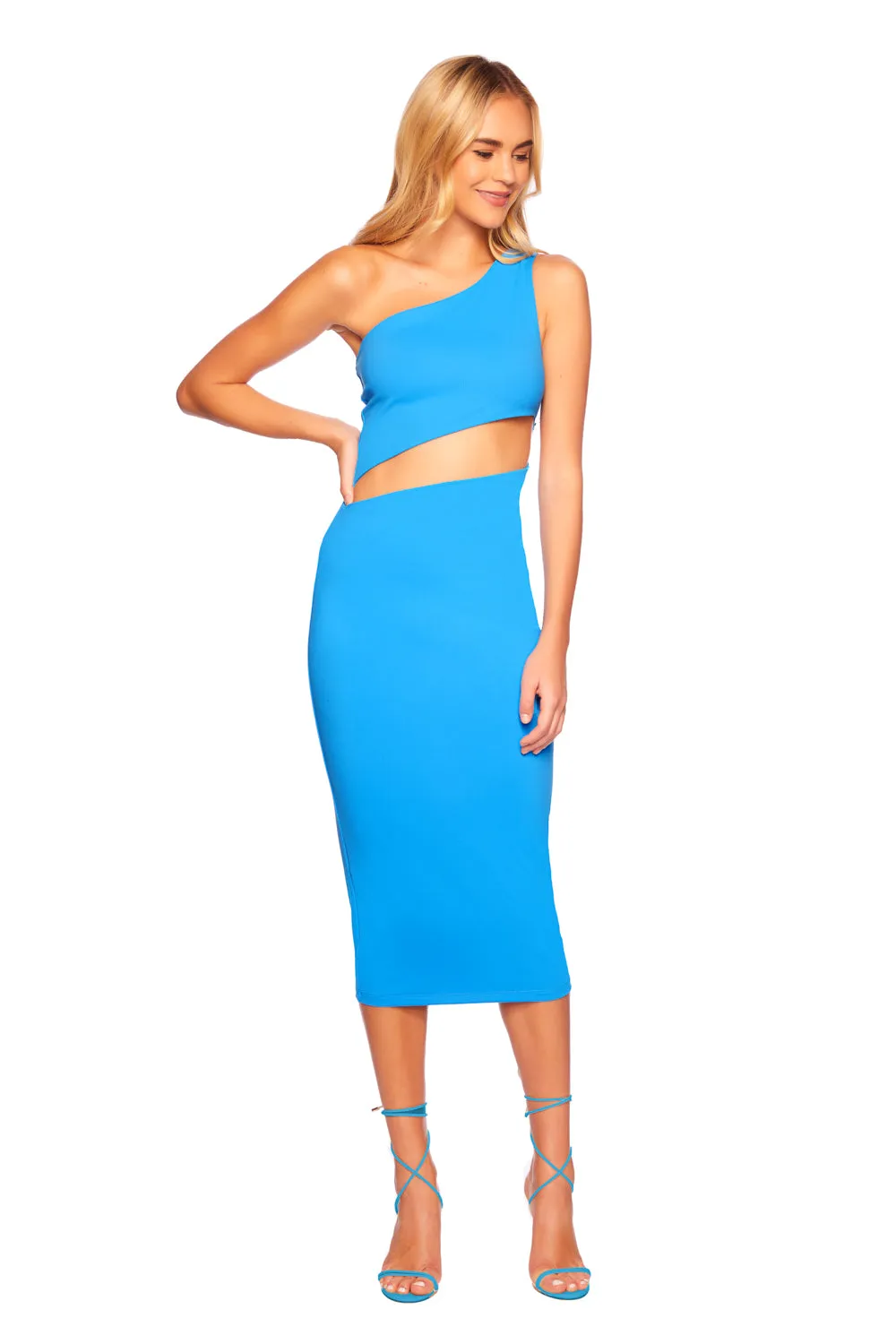 one shoulder cutout dress