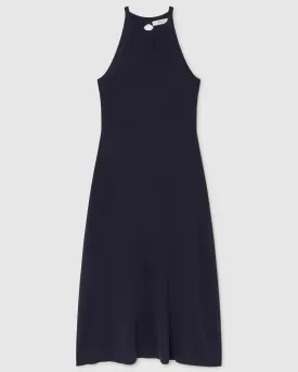 OPENWORK MIDI DRESS - NAVY