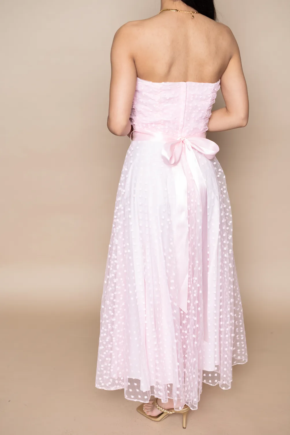 Pink Lace Debutante Dress