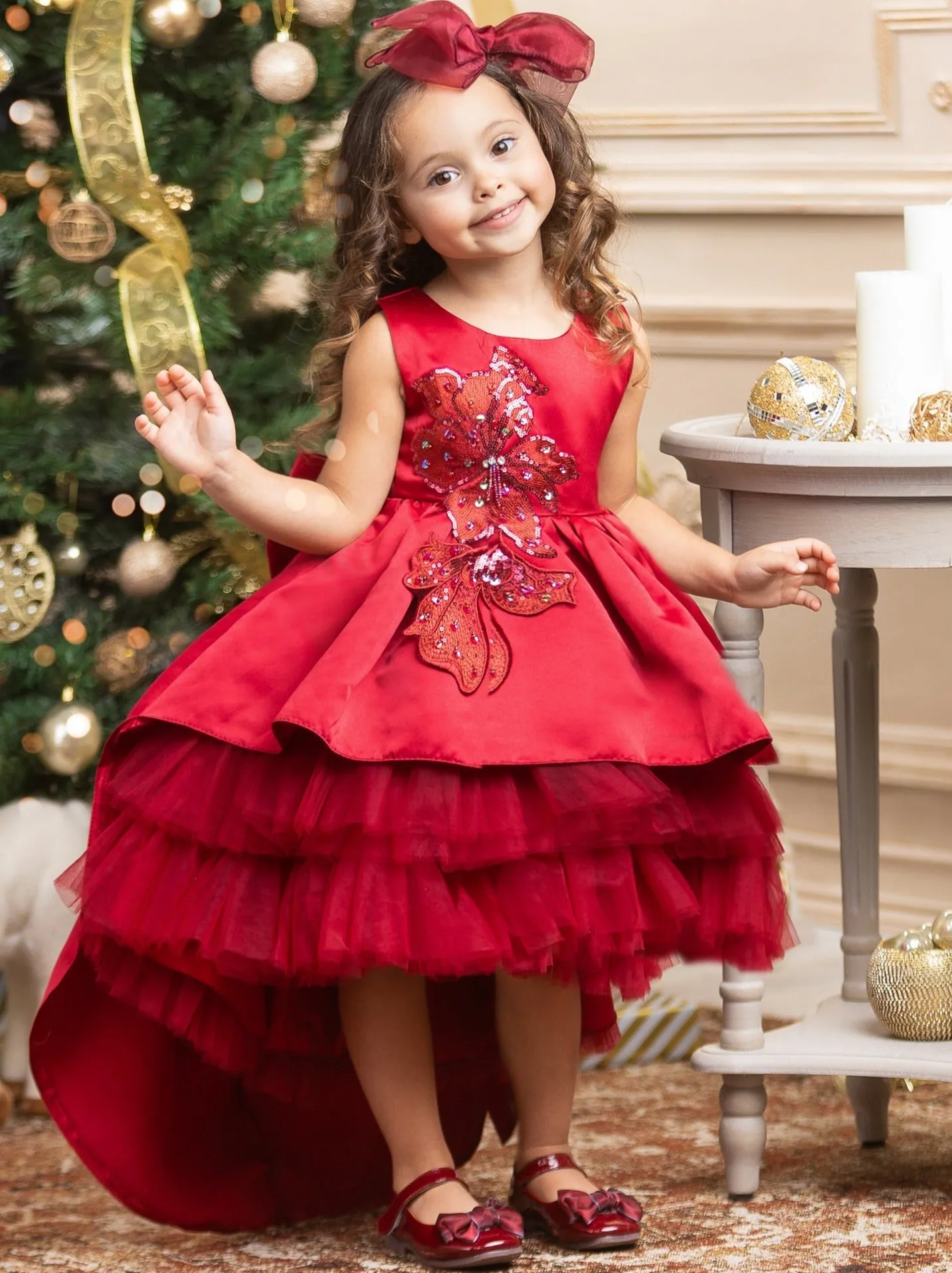 Ready to Twirl Hi-Lo Layered Holiday Dress