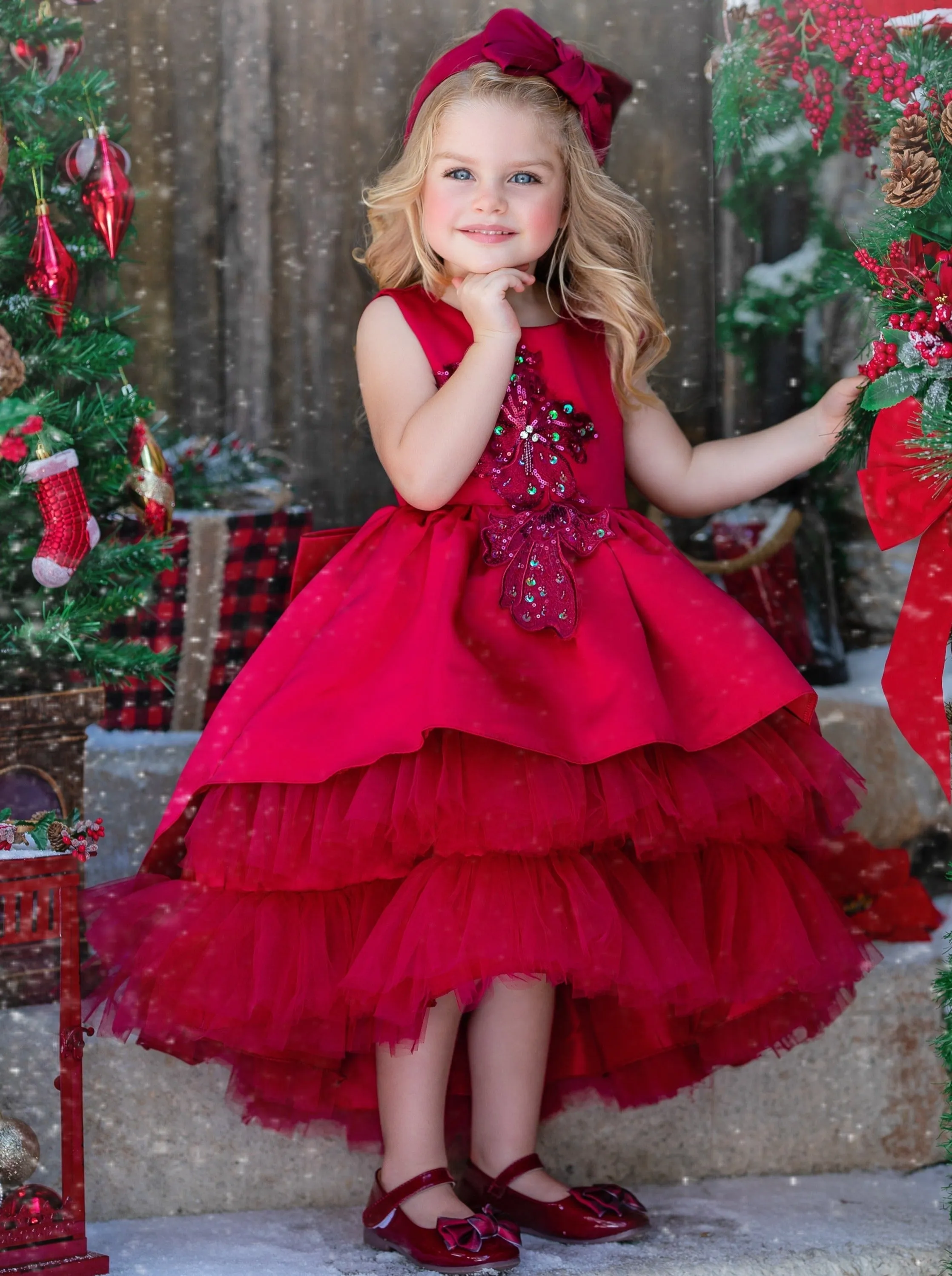 Ready to Twirl Hi-Lo Layered Holiday Dress