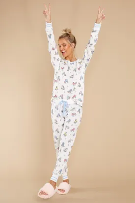 Roll With It Ivory Print Pajama Top