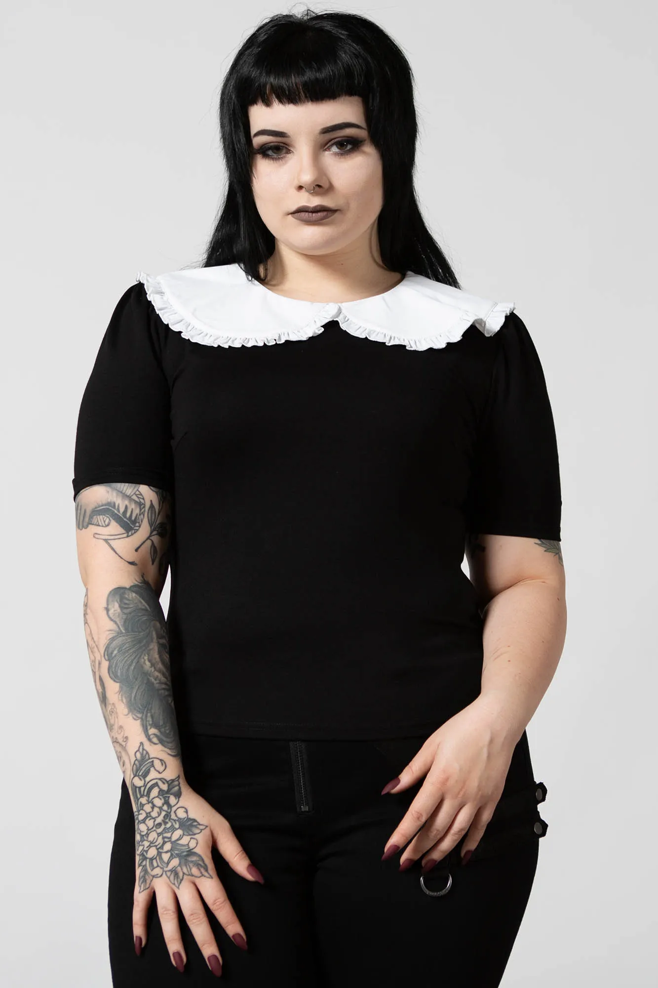 Ruby Lace Collar Top - Resurrect