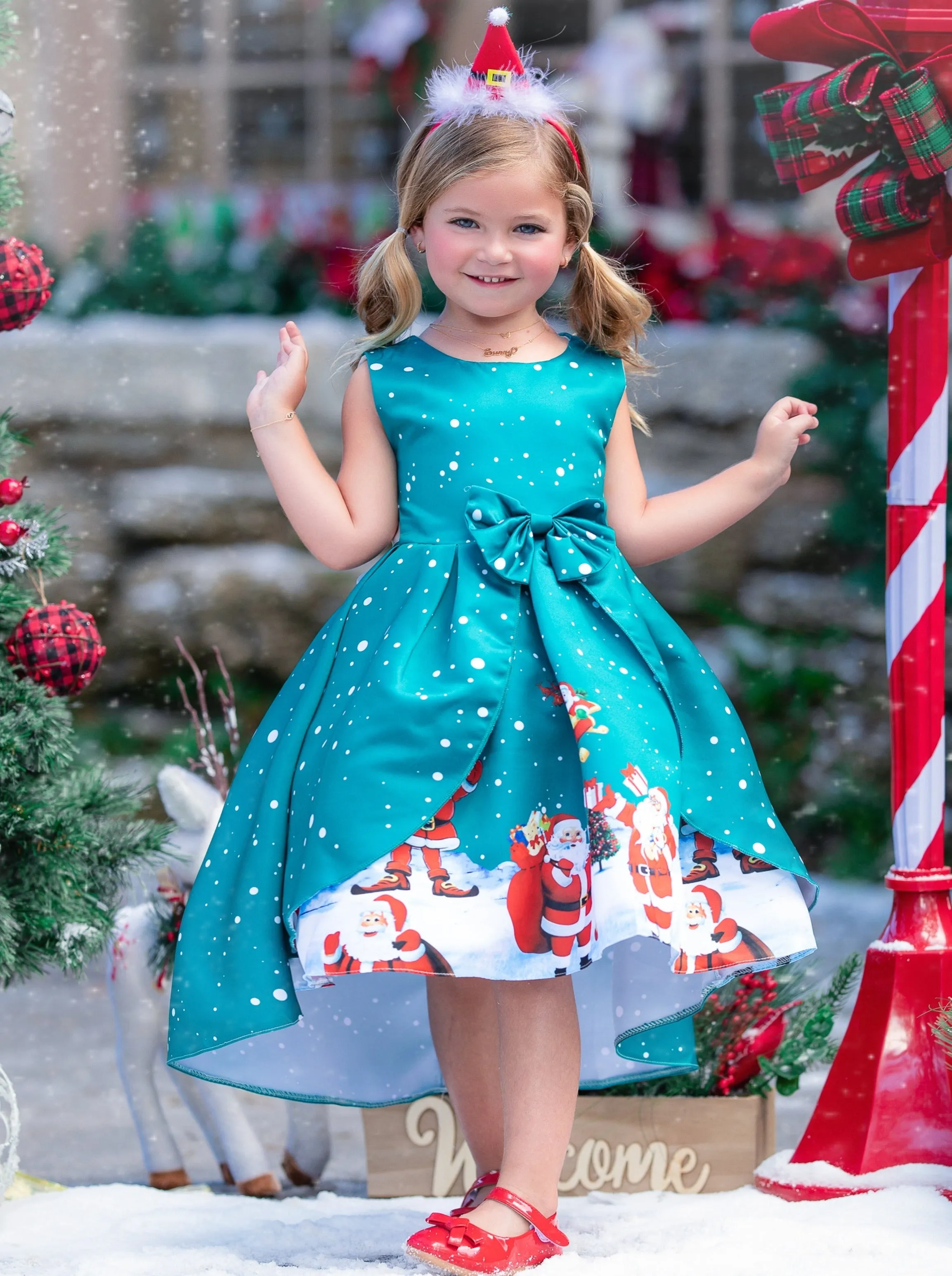 Santa Time Holiday Scene Dress