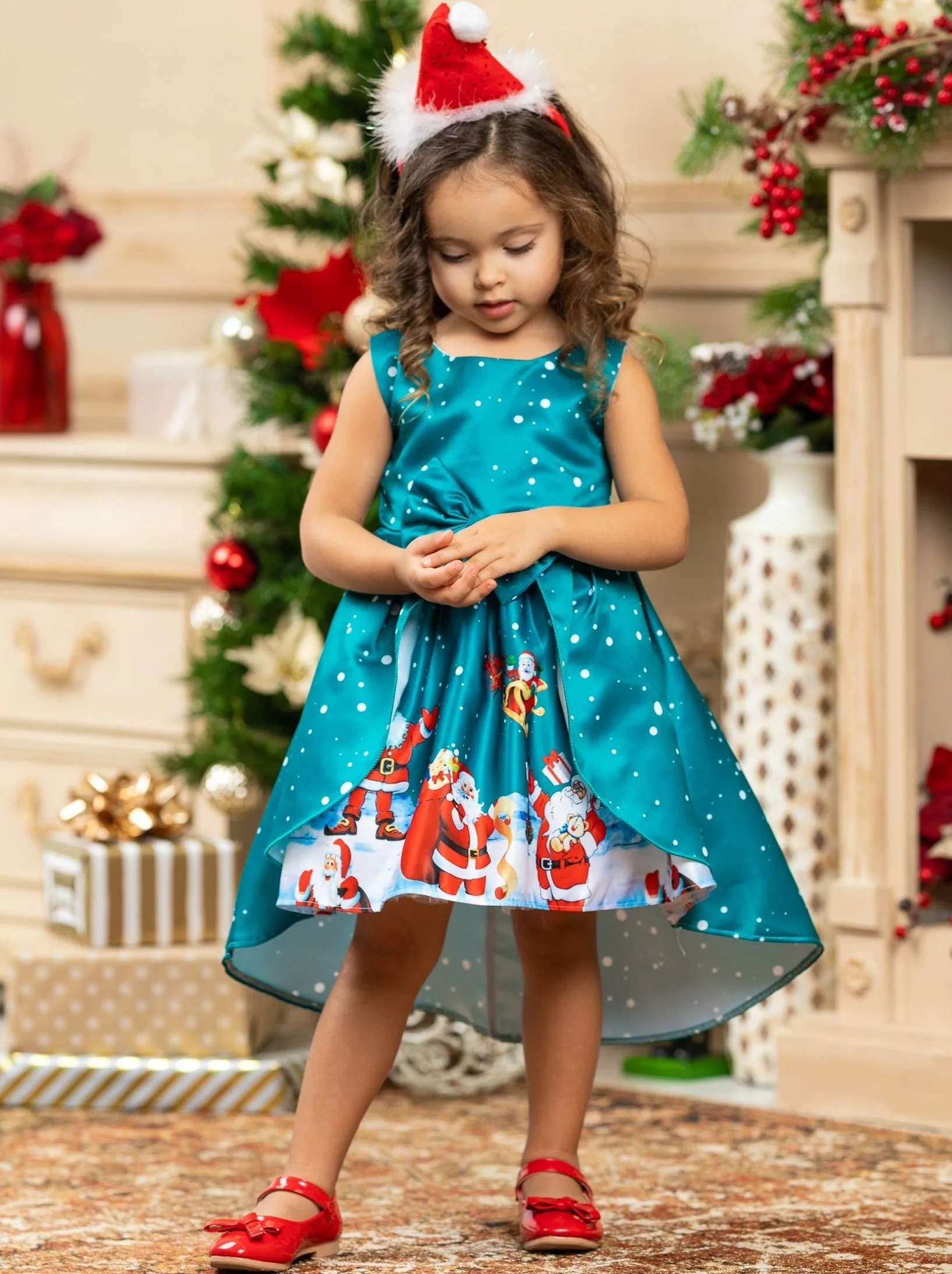 Santa Time Holiday Scene Dress