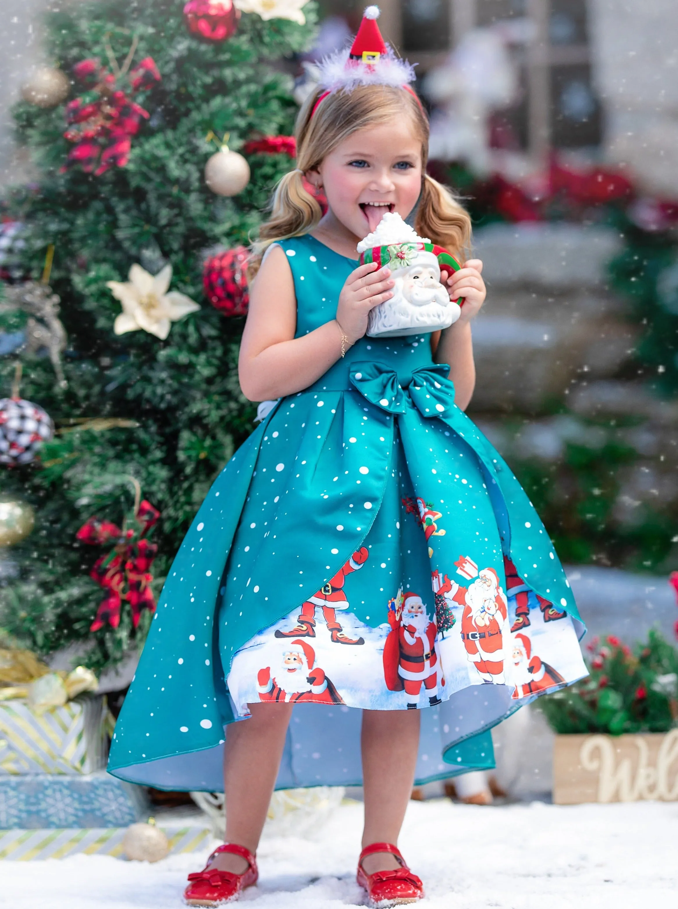 Santa Time Holiday Scene Dress