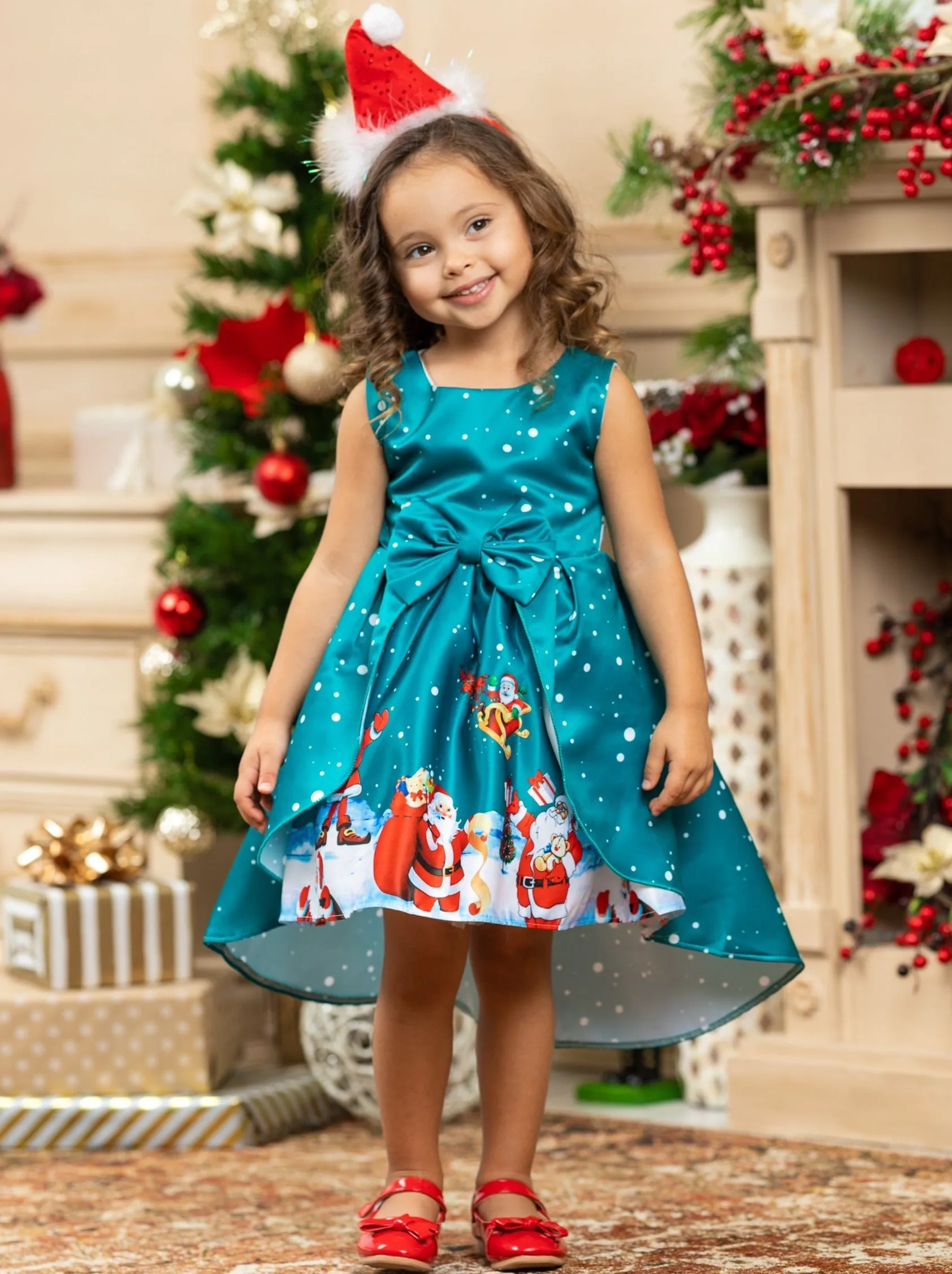 Santa Time Holiday Scene Dress