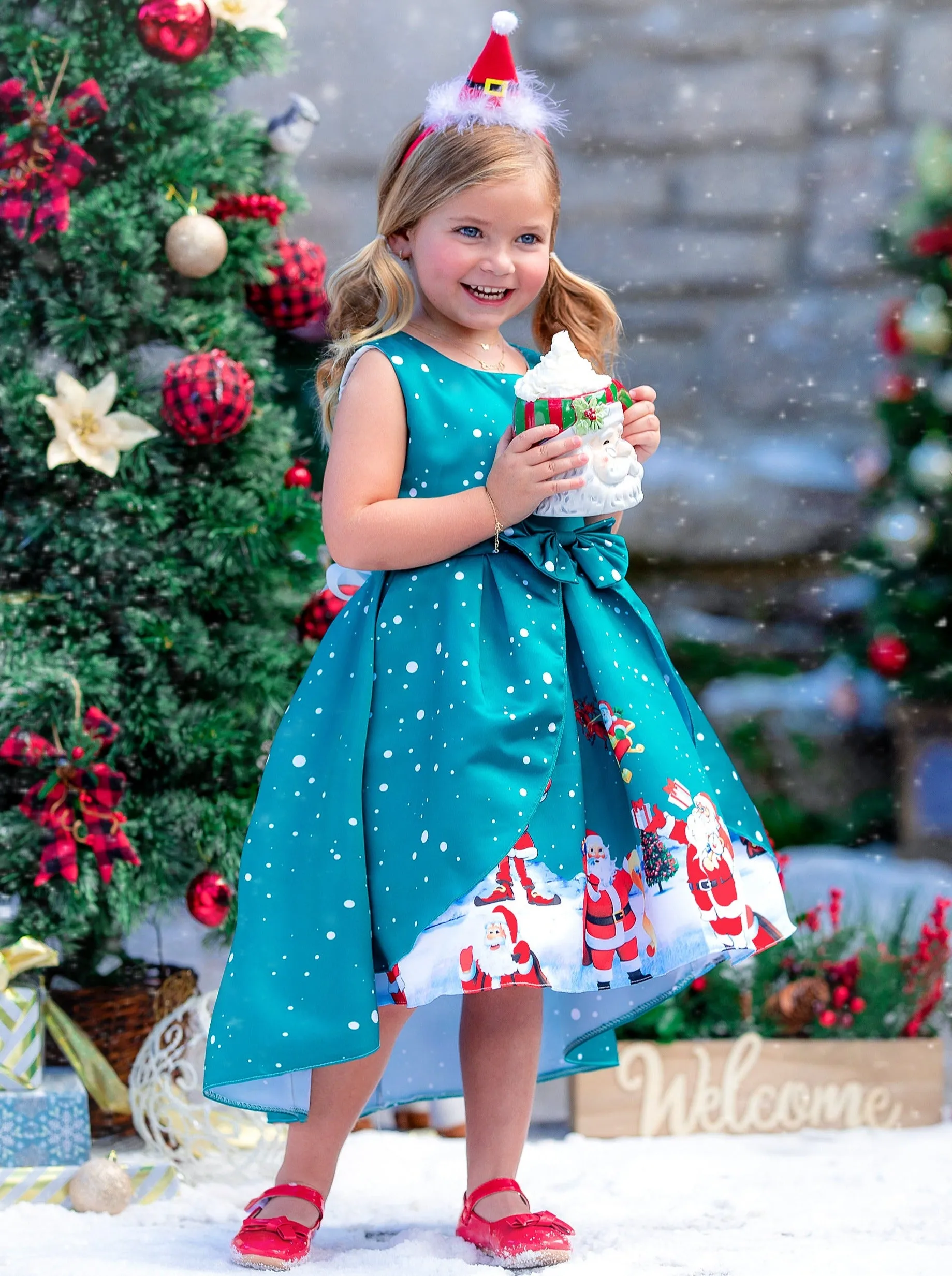 Santa Time Holiday Scene Dress