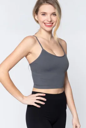 Seamless Crop Rib Cami Top