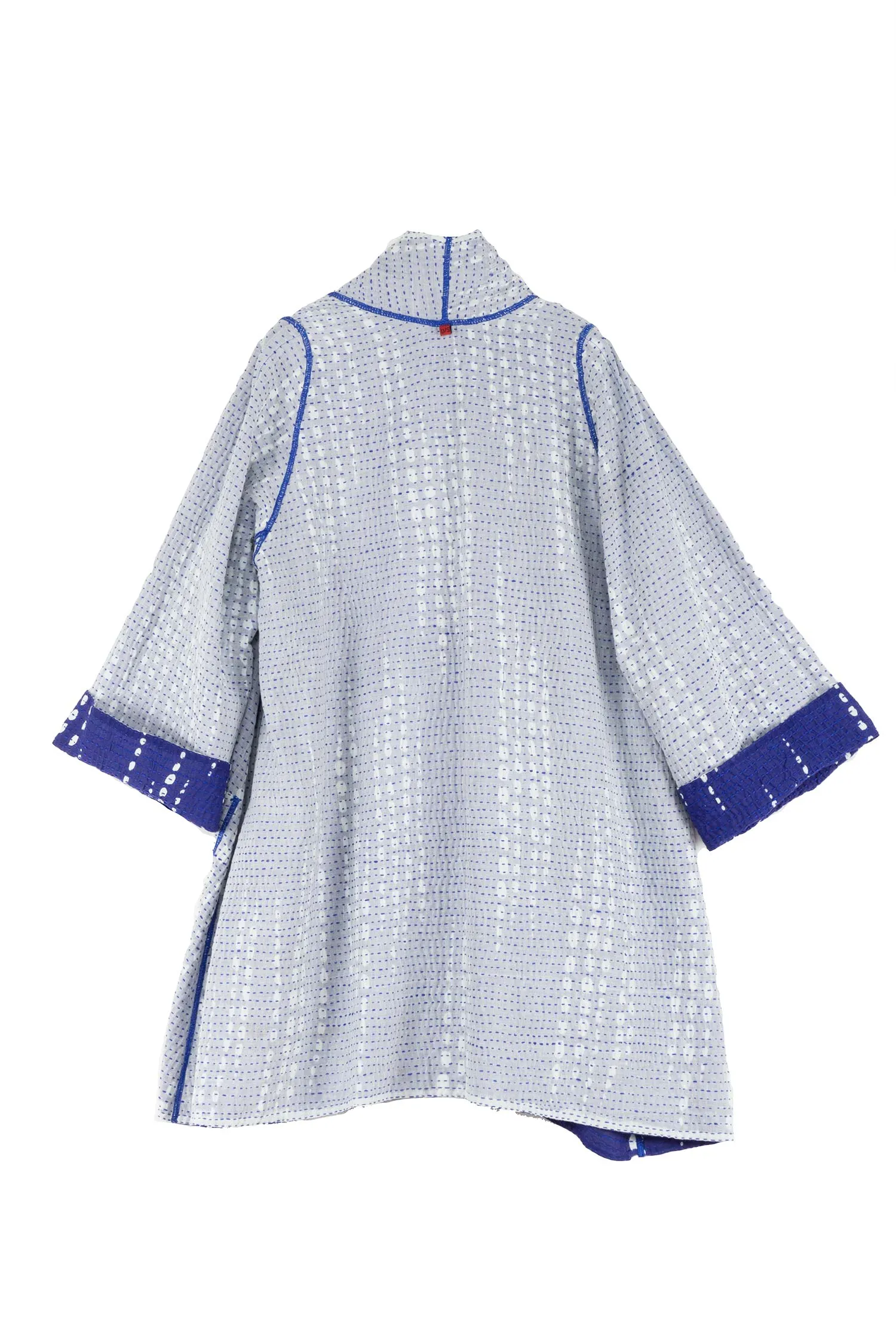 SHIBORI DROP BBK KANTHA A-LINE JKT - sd2003-blu -