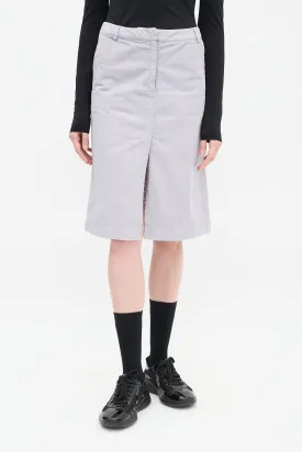 Sport Light Purple Cotton A-Line Midi Skirt