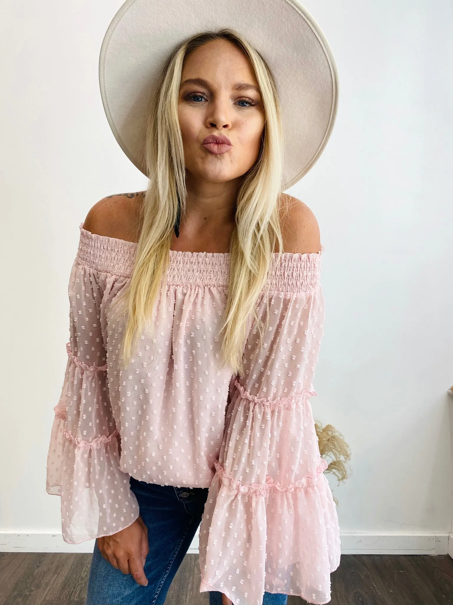 Swiss Off Shoulder Top