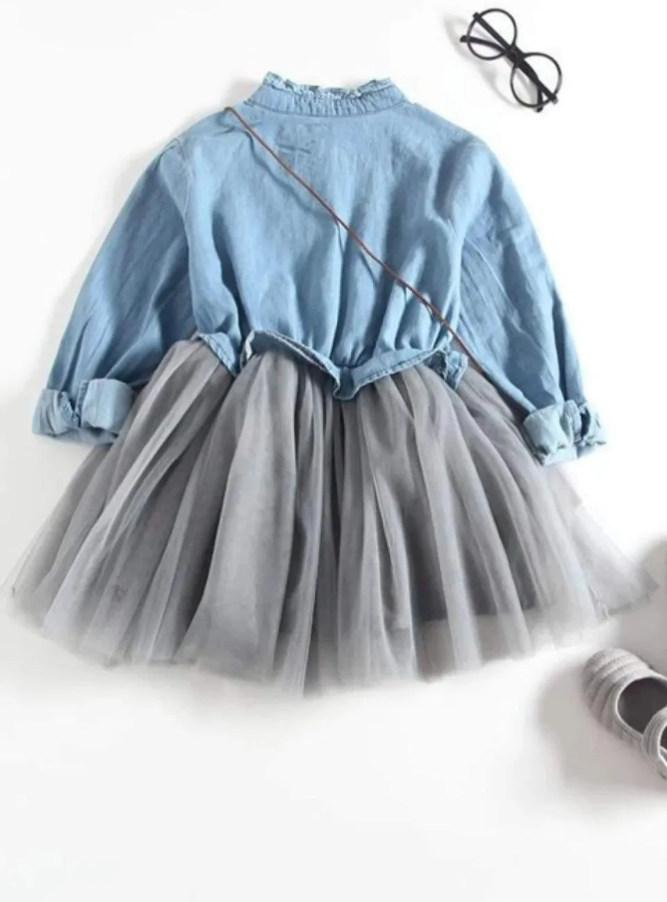 There She Goes Denim Tutu Dress